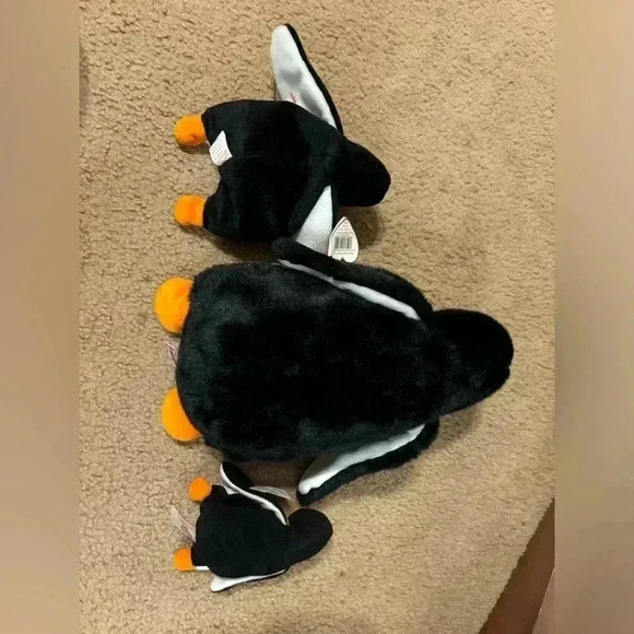 Retired 1998 TY Beanie Baby Buddie Waddle the Penguin with Tag All 3 - Picture 4 of 7